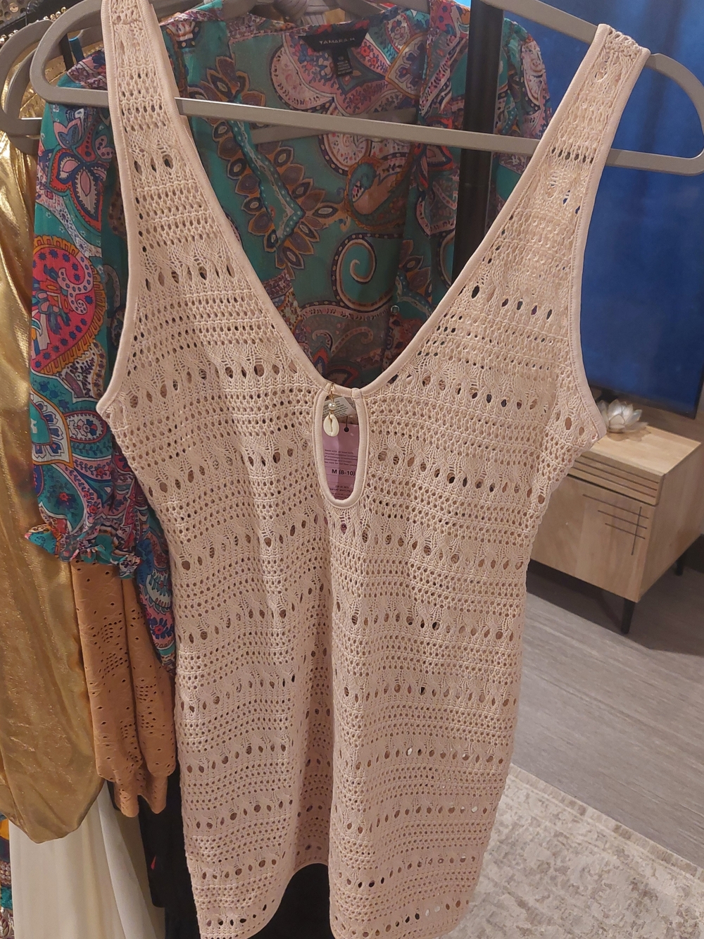 Target Cream Crocheted Mini Dress